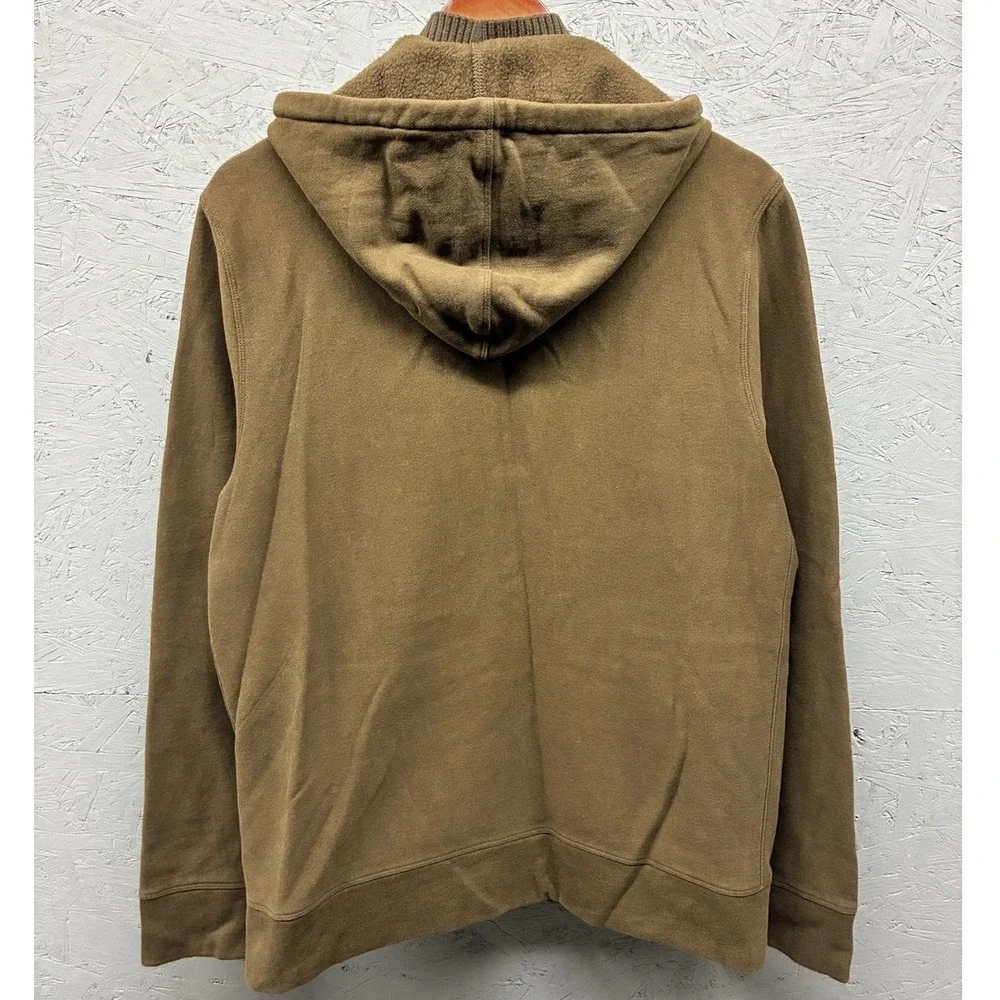 Banana Republic Full Zip Utility Hoodie Jacket Mens M Brown Gorpcore Fall